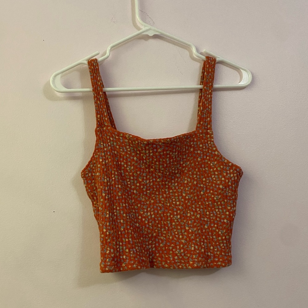 cropped floral tank